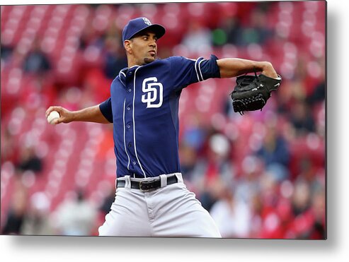 Great American Ball Park Metal Print featuring the photograph Tyson Ross by Andy Lyons