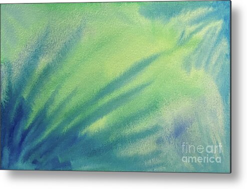 Abstract Metal Print featuring the painting Under Sea Abstract by Lisa Neuman