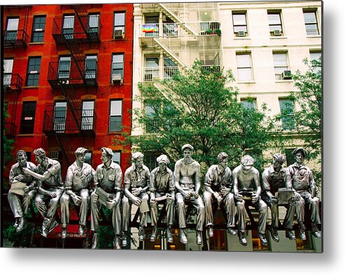 New York Metal Print featuring the photograph Metal Statue by Claude Taylor