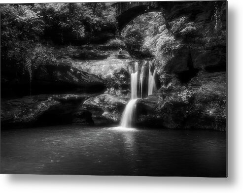 Upper Falls Ohio Metal Print featuring the photograph Upper Falls Waterfall Ohio/Hocking Hills by Dan Sproul