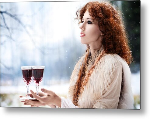 Gothic Style Metal Print featuring the photograph Vampire by Sergeeva