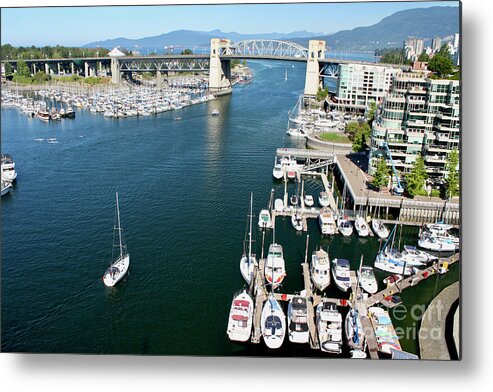 Canada Metal Print featuring the photograph Vancouver From Above by Wilko van de Kamp Fine Photo Art