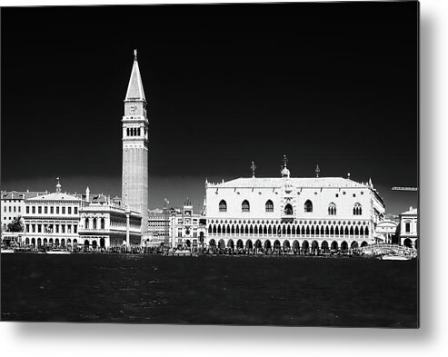 Venice Metal Print featuring the photograph Venice Black and White 01 San Marco by Matthias Hauser