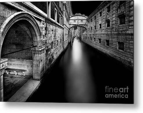Bridge Metal Print featuring the photograph Venice Bridge of sighs by The P