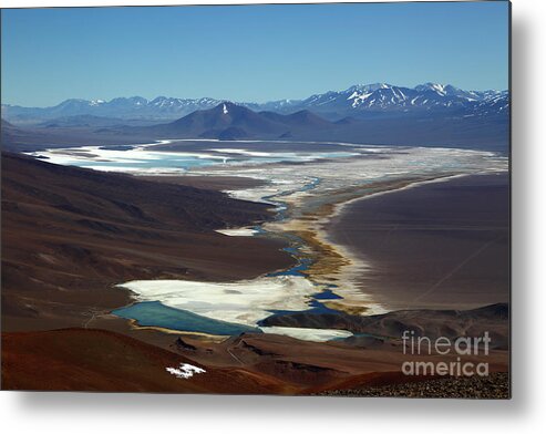 Chile Metal Print featuring the photograph View across the Salar de Maricunga Chile by James Brunker