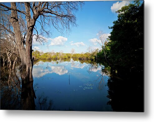 Angkor Metal Print featuring the photograph View from Angkor's lake. Cambodia by Lie Yim