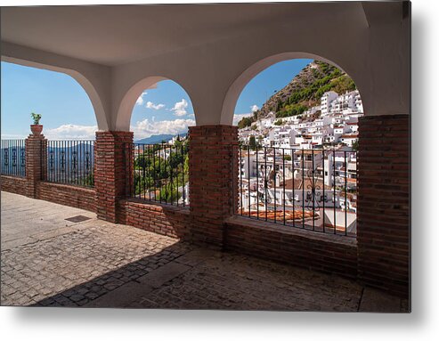 Jenny Rainbow Fine Art Metal Print featuring the photograph Viewpoint Arches in Mijas Pueblo 1 by Jenny Rainbow