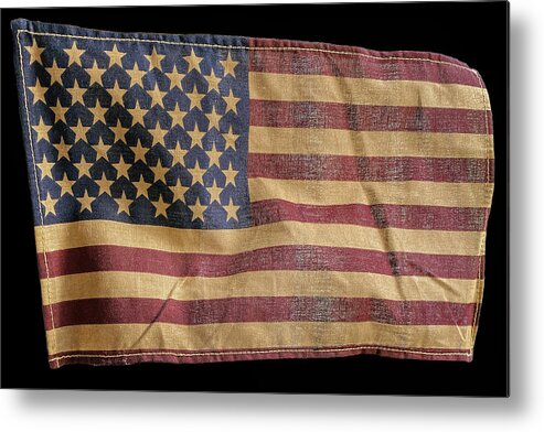 Flag Metal Print featuring the photograph Vintage Flag 3 by Carrie Ann Grippo-Pike