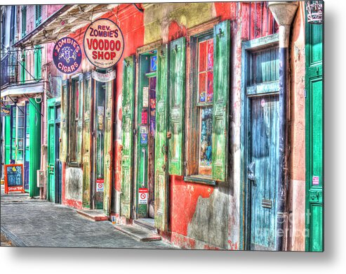 Voodoo Shop Metal Print featuring the photograph Voodoo Shop, French Quarter, New Orleans by Felix Lai