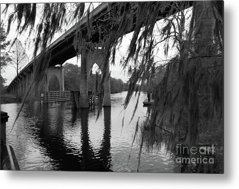 Waccamaw River Metal Print featuring the photograph Waccamaw Memorial Bridge in Conway South Carolina by MM Anderson
