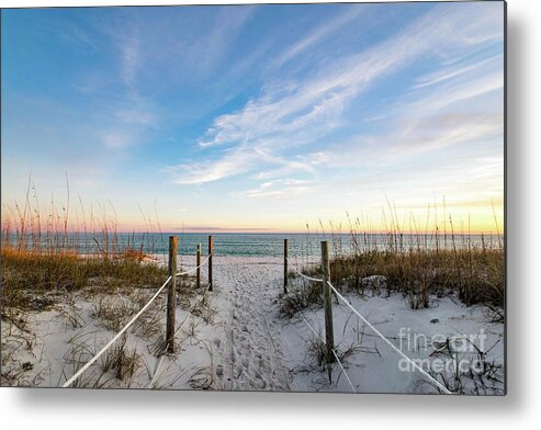 Golden Hour Metal Print featuring the photograph Walkway to the Beach at Golden Hour by Beachtown Views