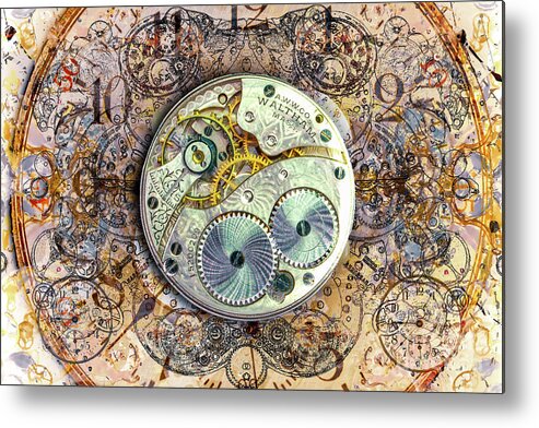 Elgin Metal Print featuring the digital art Waltham 1907 Pocket Watch by Anthony Ellis