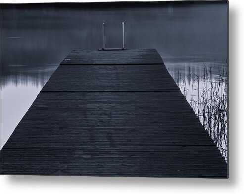 Finland Metal Print featuring the photograph Want to go swimming. Just after sunset 2 bw by Jouko Lehto