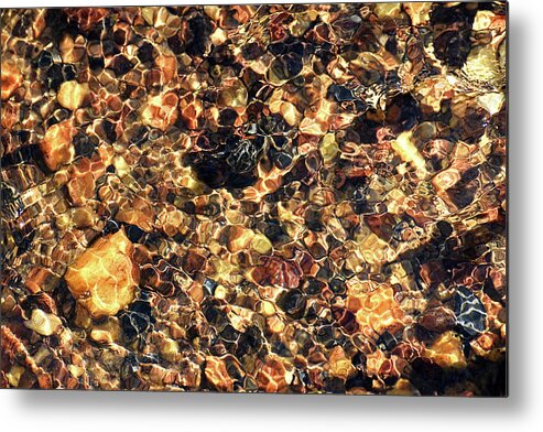 Stone Metal Print featuring the photograph Water and Stone by Jason Bohannon