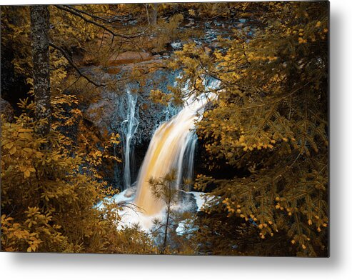 Summer Metal Print featuring the photograph Water Falls by Pablo Saccinto