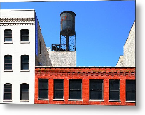 Architecture Metal Print featuring the photograph Water Tower Tank Buildings by Patrick Malon