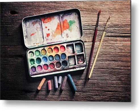 Still Life Metal Print featuring the photograph Watercolors II by Scott Norris