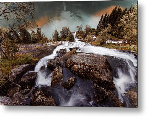 Waterfall Metal Print featuring the photograph Waterfall Photo by Kristina Vardazaryan