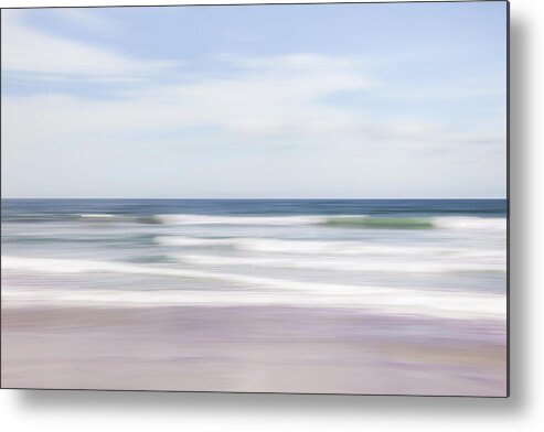 Abstract Metal Print featuring the photograph Waves Rush - Del Mar by Alexander Kunz