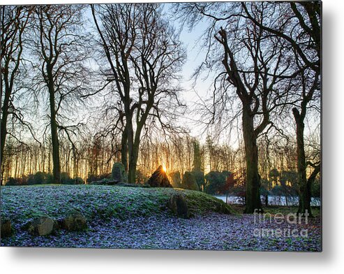 Wayland's Smithy Metal Print featuring the photograph Waylands Smithy Winter Sunrise by Tim Gainey