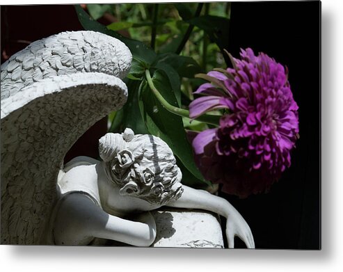  Metal Print featuring the photograph Weeping Angel by Melissa Torres