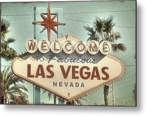 Welcome To Fabulous Las Vegas Metal Print featuring the photograph Welcome to Fabulous Las Vegas by Susan Maxwell Schmidt
