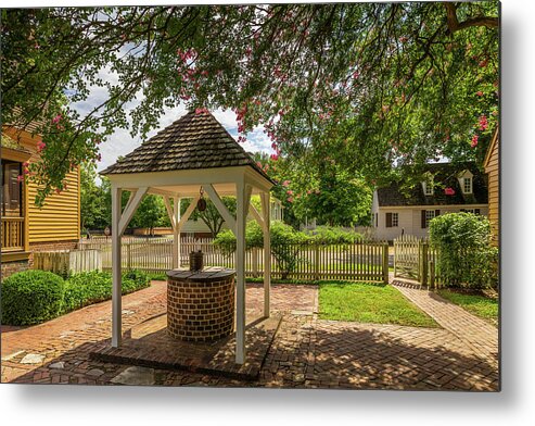 Colonial Williamsburg Metal Print featuring the photograph Well in Summer by Rachel Morrison