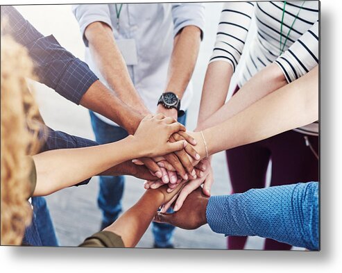 People Metal Print featuring the photograph We're stronger when we unite together by PeopleImages
