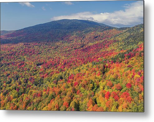 Fall Foliage Metal Print featuring the photograph West Mountain From Brunswick, Vermont by John Rowe