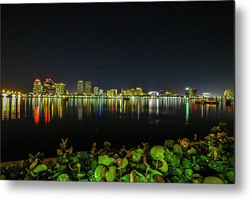 City Metal Print featuring the photograph West Palm Beach Skyline #1 by Tom Claud