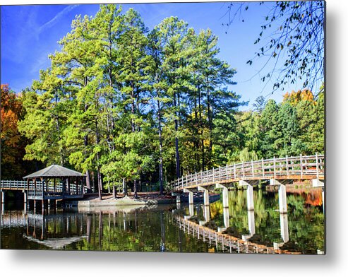 Color Metal Print featuring the photograph Westhampton Lake by Alan Hausenflock