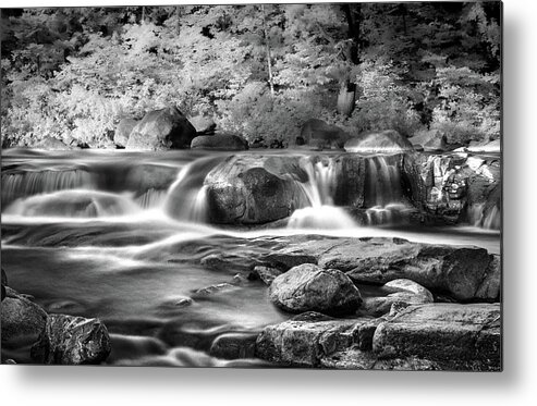 Falls Metal Print featuring the photograph Whispering Falls by Vicky Edgerly