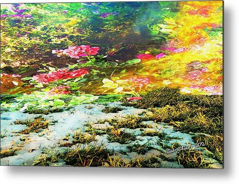 Digital Spring Season Weather Snow Metal Print featuring the digital art Whispers of Spring by Bob Shimer