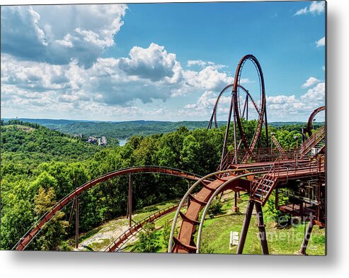 Roller Coaster Metal Print featuring the photograph Wildfire Landscape by Jennifer White