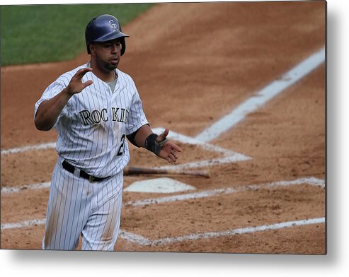 Second Inning Metal Print featuring the photograph Wilin Rosario by Doug Pensinger