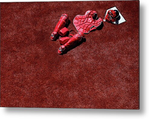 Catching Metal Print featuring the photograph Wilson Ramos by Patrick Smith