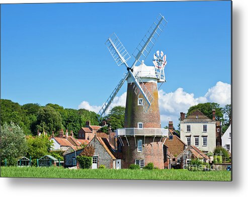 Windmill Uk Metal Print featuring the photograph Windmill at Cley next the Sea, Norfolk, England by Neale And Judith Clark