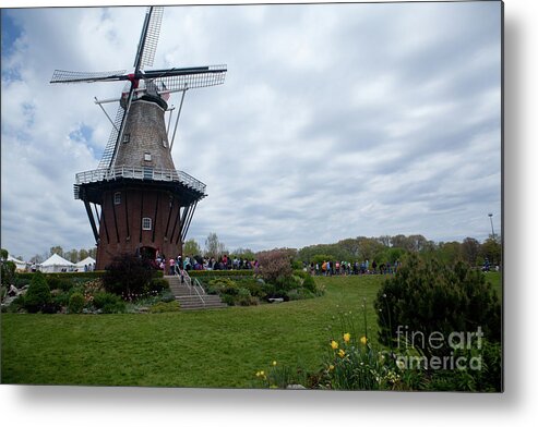 Windmill Metal Print featuring the photograph Windmill in Holland, Michigan by Rich S