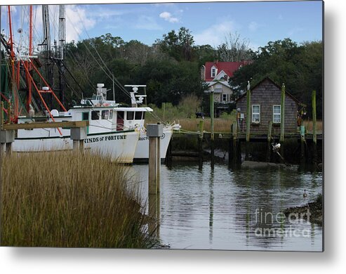 Winds Of Fortune Metal Print featuring the photograph Winds of Fortune Shrimp Boat on Shem Creek by Dale Powell