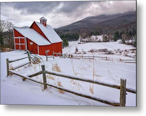 New England Metal Print featuring the photograph Winter Day at Grandview Farm by Rick Berk