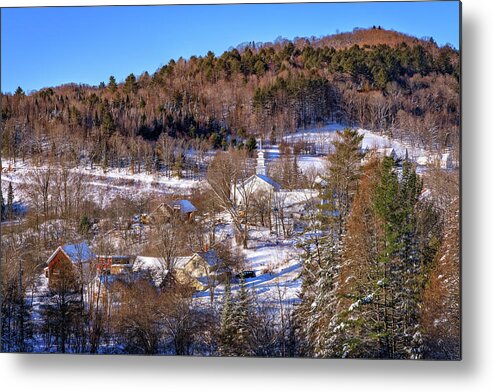 Mountain Metal Print featuring the photograph Winter Day in East Topsham, Vermont by Rick Berk