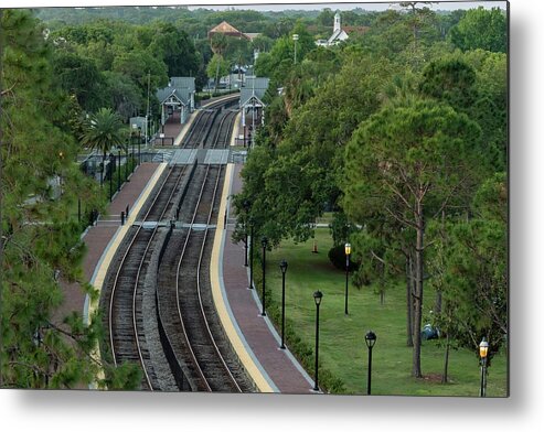 Train Metal Print featuring the photograph Winter Park Train Station by Bradford Martin
