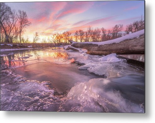 Winter Metal Print featuring the photograph Winter Sunrise on the Platte by Darren White