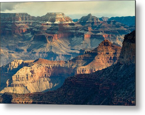 Snow Grand Canyon Winter Arizona Landscape Fstop101 Metal Print featuring the photograph Wintery Grand Canyon by Geno Lee