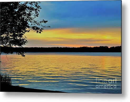 Lake Metal Print featuring the photograph Evening Lake by Theresa D Williams