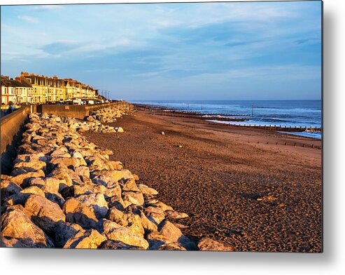 Withernsea Seafront Metal Print featuring the photograph Withernsea Seafront and Beach by Tim Hill