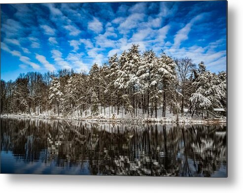 Snow Metal Print featuring the photograph Wonder Lake by Addison Likins
