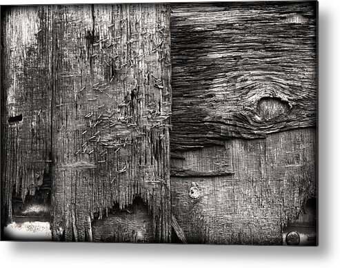 Wood Metal Print featuring the photograph Wood Panel by Carrie Hannigan