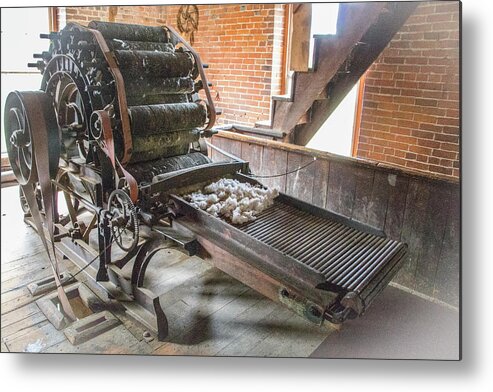 2017 Metal Print featuring the photograph Wool Carder at Old Mill by Gerri Bigler