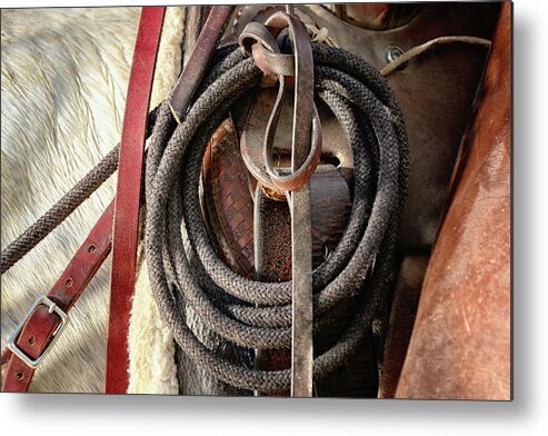 Wrangler Metal Print featuring the photograph Wrangler Tools by Steve Kelley